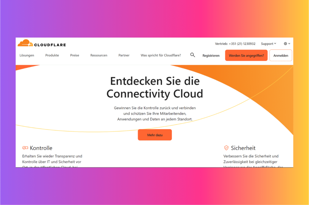 Screenshot Cloudflare Plugin