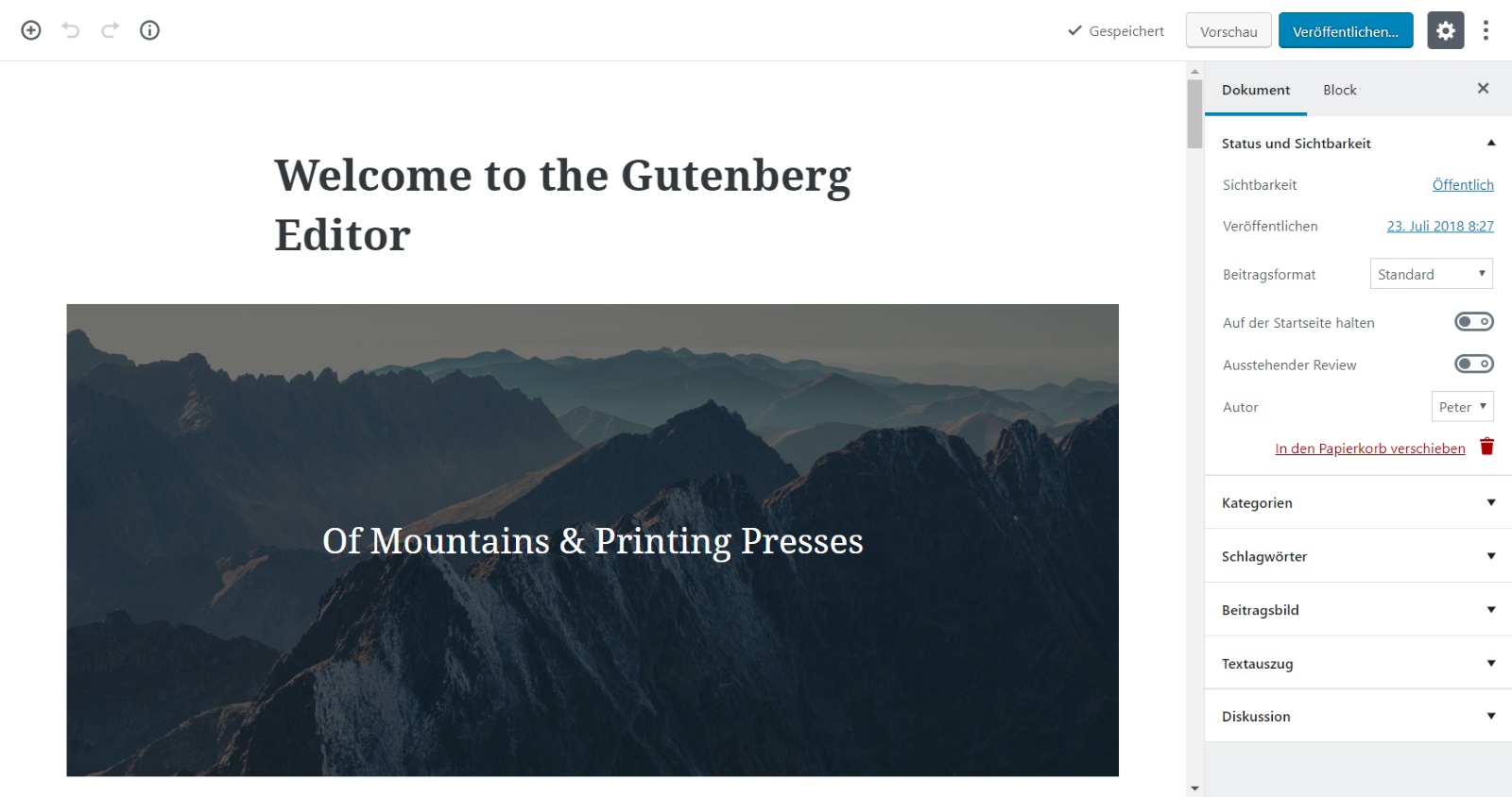 Der Gutenberg Editor - Ein Ausblick auf WordPress 4.9.8 und Gutenberg - wpwissen